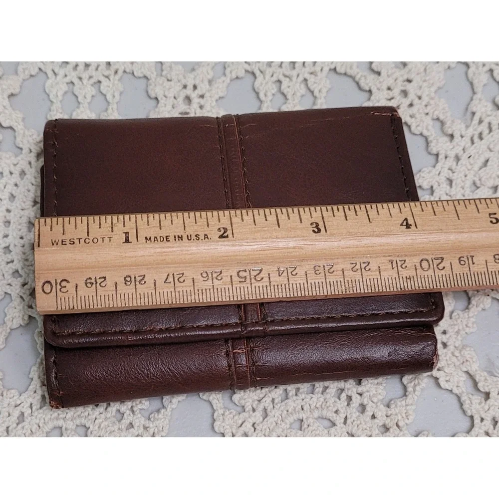 Columbia Mens Trifold Genuine Coated Leather Wallet Brown RFID Security Wallet